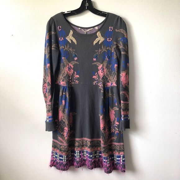 Anthropologie Dresses & Skirts - Anthropologie Knitted & Knotted Dress Womens XS Cotton Silk Southwestern Aztec